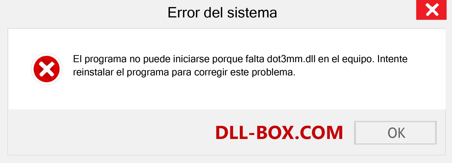 ¿Falta el archivo dot3mm.dll ?. Descargar para Windows 7, 8, 10 - Corregir dot3mm dll Missing Error en Windows, fotos, imágenes