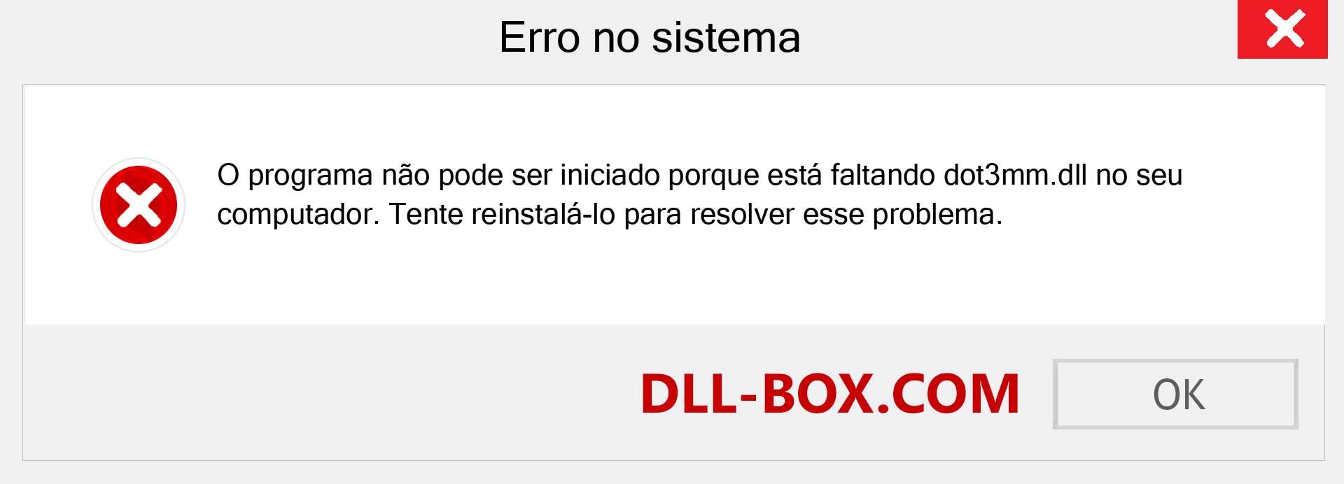 Arquivo dot3mm.dll ausente ?. Download para Windows 7, 8, 10 - Correção de erro ausente dot3mm dll no Windows, fotos, imagens