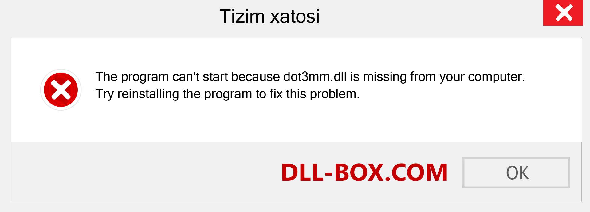 dot3mm.dll fayli yo'qolganmi?. Windows 7, 8, 10 uchun yuklab olish - Windowsda dot3mm dll etishmayotgan xatoni tuzating, rasmlar, rasmlar